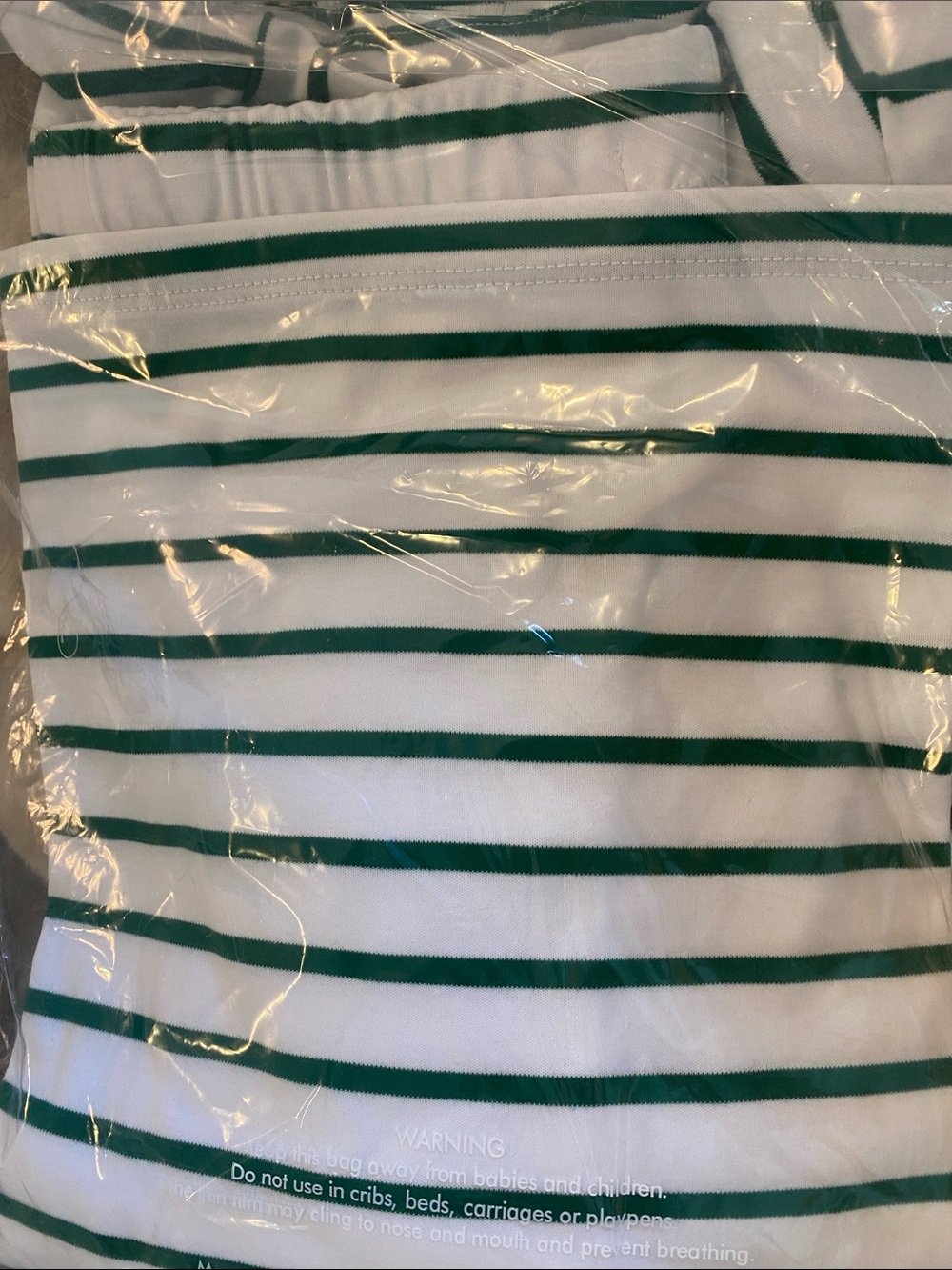LAKE - Brand New - Pima Crew Long- Short set in Classic Green Anchor Stripes - Picture 6 of 6